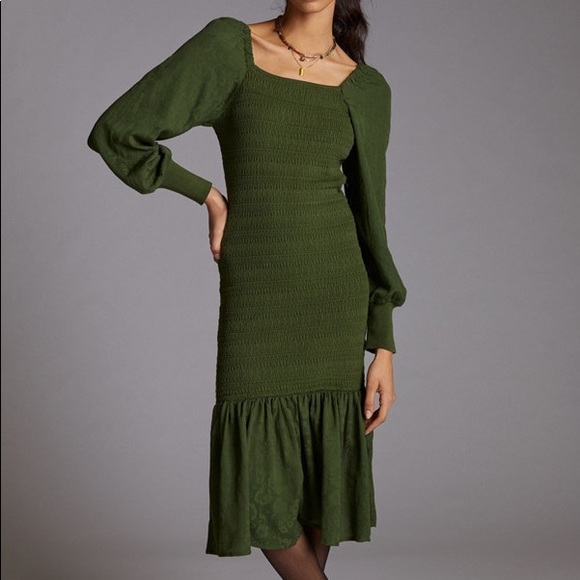 Anthropologie Dresses & Skirts - NWT  Anthropologie Smocked Puff-Sleeved Midi Dress